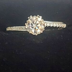 Elegant Sterling Silver Moissanite Ring